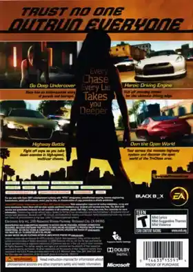 Need For Speed Undercover (USA) box cover back